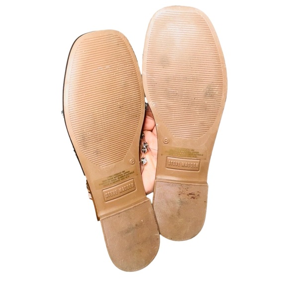 Steve Madden Lyna Clear Faux Crystal Flat Sandals - Picture 7 of 10